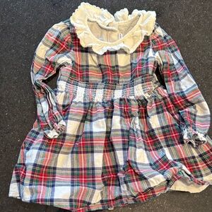 Janie and Jack Plaid Dress - Red, Blue, White